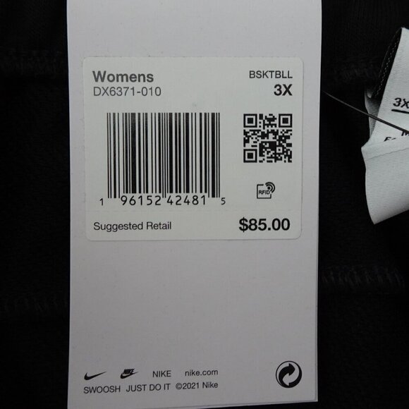 Nike Dri-Fit Basketball Pants Women's Plus Size 3X Black Drawstring Swoosh Fly - Picture 10 of 11